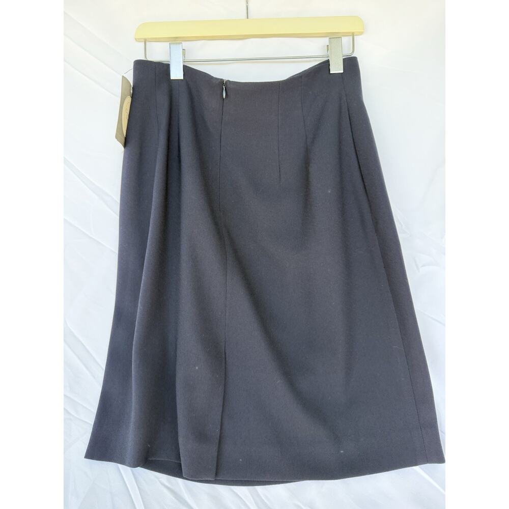 Christian Dior Vintage Black Pencil Skirt Sz 12 Made USA Tricetate Blend - Picture 5 of 5